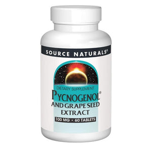 Source Naturals, Pycnogenol and Grape Seed Extract, 100 60 Tabs