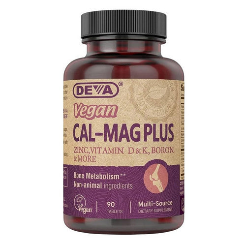 Deva Vegan Vitamins, Vegan, Cal-Mag Plus, 90 Tab
