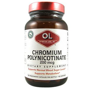 Olympian Labs, Chromium Polynicotinate, 200 Mcg, 100 Caps