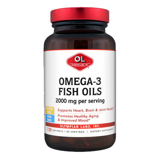 Olympian Labs, Omega 3 Fish Oils, 2000 Mg, 120 Softgels