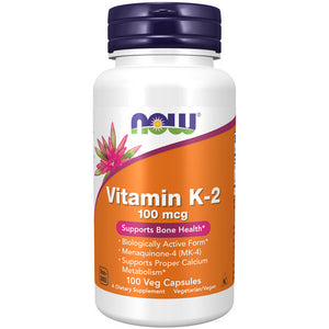 Now Foods, Vitamin K-2, 100 Mcg, 100 Veg Caps