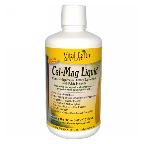Vital Earth Minerals, Cal-Mag Liquid, 32 OZ