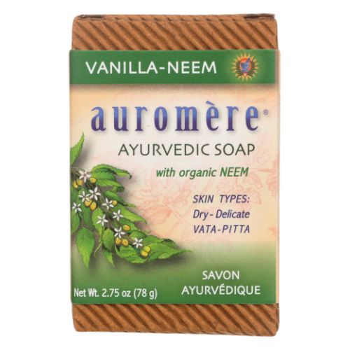 Auromere, Ayurvedic Bar Soap Vanilla Neem, 2.75 Oz