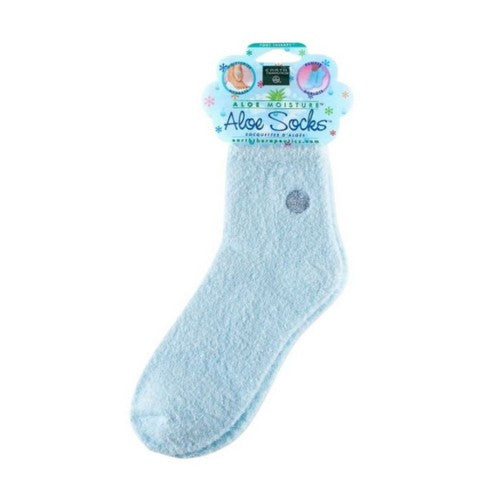 Earth Therapeutics, Aloe Socks Blue, 1 Pair