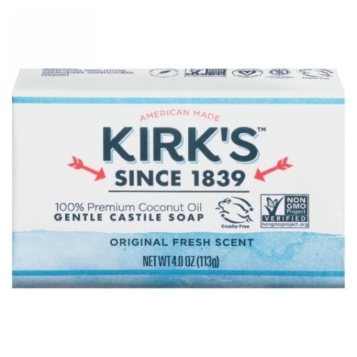 Kirk's Natural Products, Castile Bar Soap, 4 Oz