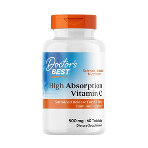 Doctors Best, High Absorption Vitamin C, 500 Mg, 60 Tablets
