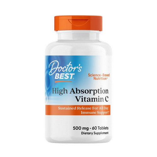 Doctors Best, High Absorption Vitamin C, 500 Mg, 60 Tablets