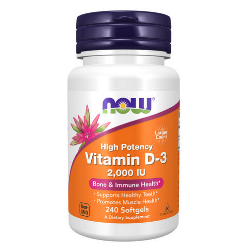 Now Foods, Vitamin D-3, 2000 IU, 240 Softgels