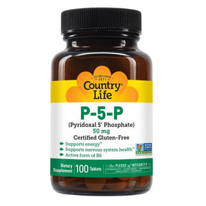 Country Life, P-5-P Pyridoxal 5 Phosphate, 50 Mg, 100 Tabs