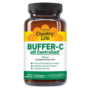 Country Life, Buffer-C PH Controlled, 500 Mg, 120 Veg Caps