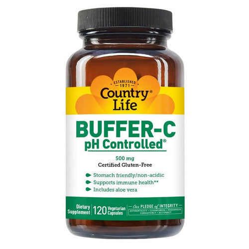 Country Life, Buffer-C PH Controlled, 500 Mg, 120 Veg Caps