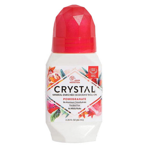 Crystal, Mineral Deodorant Roll-On Pomegranate, 2.25 Oz