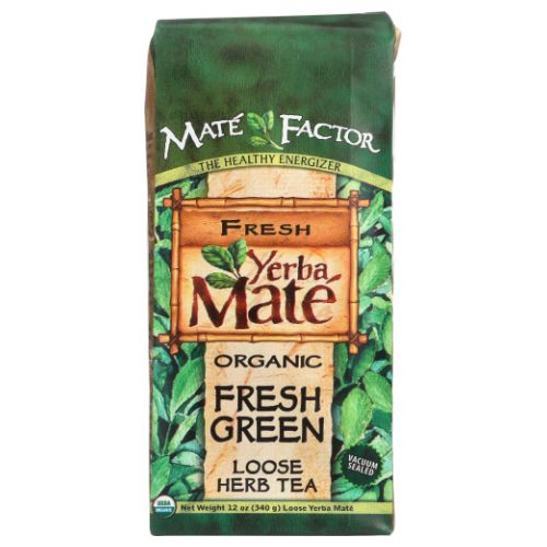 The Mate Factor, Organic Yerba Mate Loose Herb Tea Fresh Green, 12 Oz