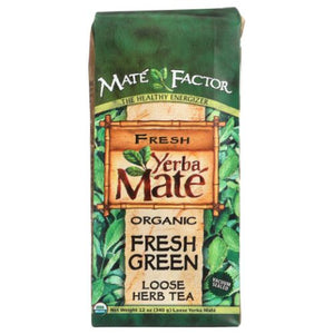 The Mate Factor, Organic Yerba Mate Loose Herb Tea Fresh Green, 12 Oz