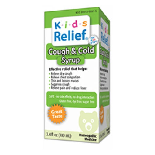 Homeolab, Kids Relief Cough And Cold Syrup 0-12 Years, 3.4 Oz