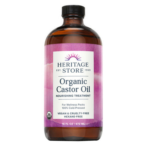 Heritage Store, Organic Castor Oil, 16 oz
