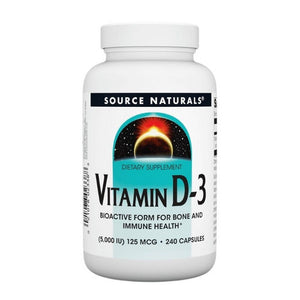 Source Naturals, Vitamin D-3, 5000 IU, 240 Caps
