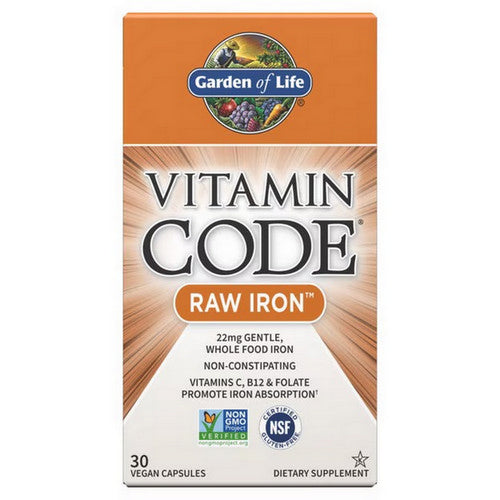 Garden of Life, Vitamin Code Raw Iron, 30 Caps