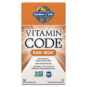 Garden of Life, Vitamin Code Raw Iron, 30 Caps
