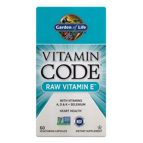 Garden of Life, Vitamin Code, Raw Vitamin E Complex 60 Caps