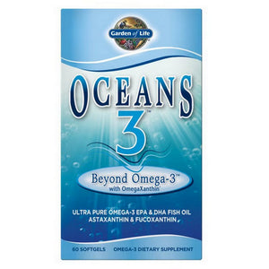 Garden of Life, Oceans 3 Beyond Omega-3 With Omegaxanthin, 60 Softgels