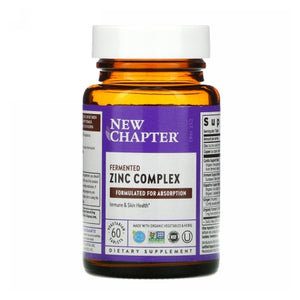 New Chapter, Fermented Zinc Complex, 90 Vegetarian Tabs