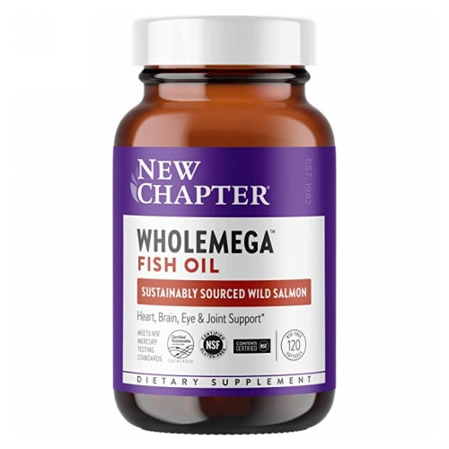 New Chapter, Wholemega Whole Fish Oil, 1000 mg, 120 Softgels