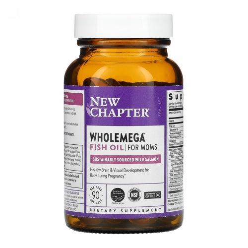 New Chapter, Wholemega For Moms, 500 mg, 90 Softgels