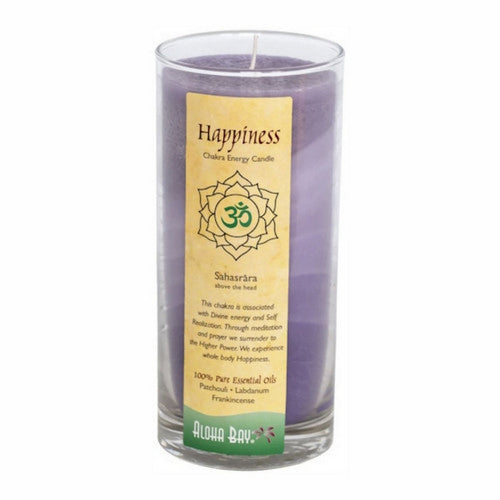 Aloha Bay, Chakra Candle Jar Happiness Patchouli Frankincense, 11 Oz