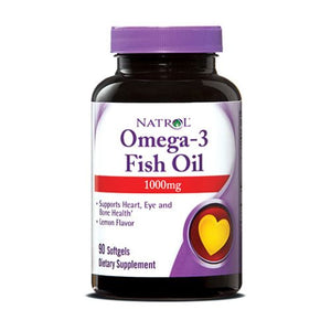 Natrol, Omega-3 Fish Oil Heart Health Lemon, 1000 Mg, 90 Softgels