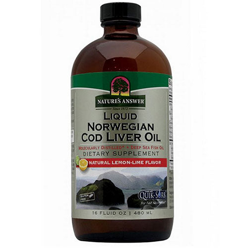 Nature's Answer, Liquid Norwegian Cod Liver Oil Natural Lemon-Lime, 16 Oz