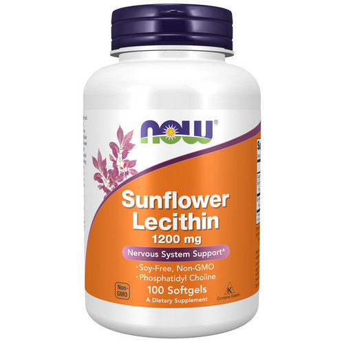 Now Foods, Sunflower Lecithin, 1200 Mg, 100 Softgels