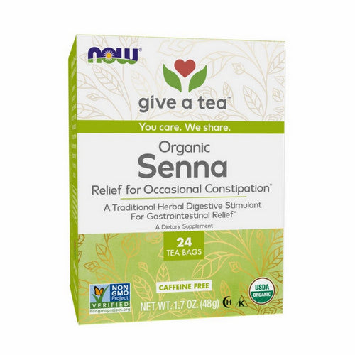 Now Foods, Real Tea Organic Senna Tea Caffeine Free, 24 Tea Bags