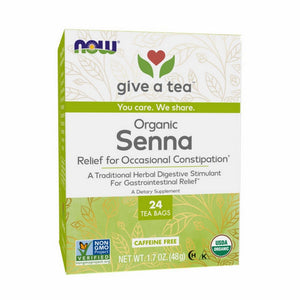 Now Foods, Real Tea Organic Senna Tea Caffeine Free, 24 Tea Bags