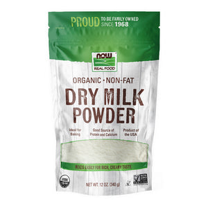 Now Foods, Organic Non-Fat Dry Milk Powder, 12 Oz