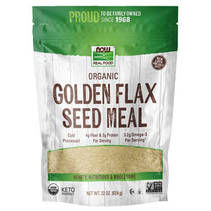 Now Foods, Golden Flax Seed Organic, Meal 22 oz