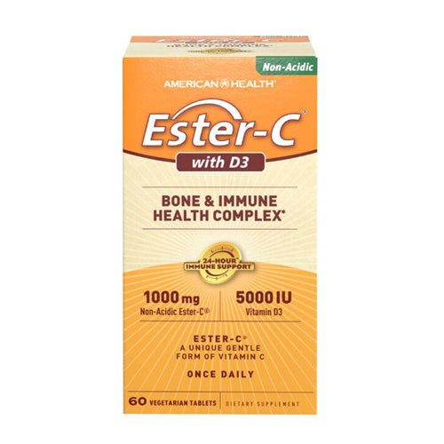 American Health, Ester-C With D3, 5000 IU, 60 Tabs