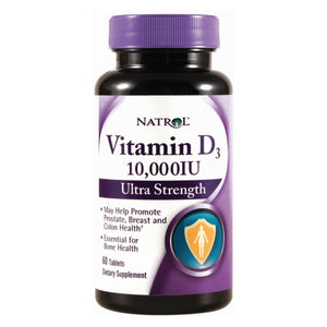 Natrol, Vitamin D3, 10,000 IU, 60 Tabs