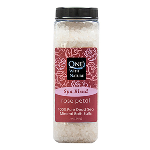 One with Nature, Bath Salts, Rose Petal 32 oz