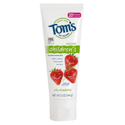 Tom's Of Maine, Silly Strawberry Anticavity Kids Natural Toothpaste, 5.1 Oz