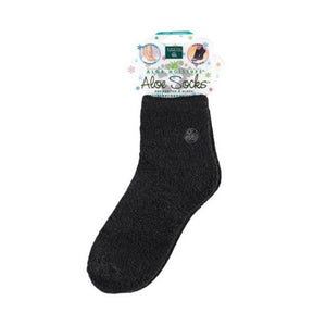 Earth Therapeutics, Aloe Socks Foot Therapy To Pamper And Moisturize Black, 1 Pair