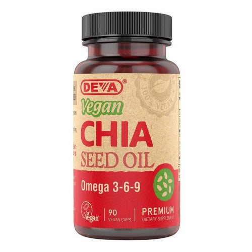 Deva Vegan Vitamins, Vegan Chia Seed Oil, 90 Veg Caps