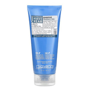 Giovanni Cosmetics, Shaving Cream, Fragrance Free with Aloe 7 oz