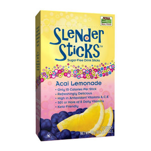 Now Foods, Sugar Free Drink Sticks, Acai Lemonade 12 sticks, 1.7 oz