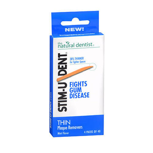 Natural Dentist, Stim-U-Dent Plaque Removers Thin Mint, 160 Count