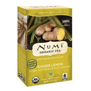 Numi Tea, Ginger Lemon Tea Decaf, 16 Bags