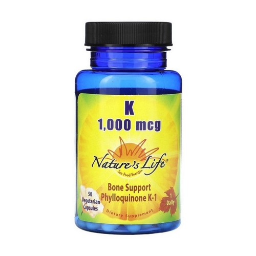 Nature's Life, Bone Support K-1 Phylloquinone, 1000 Mcg, 50 Veg Caps