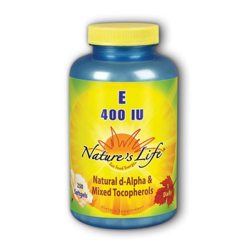 Nature's Life, Vitamin E d-Alpha & Mixed Tocopherols, 400 IU, 250 softgels