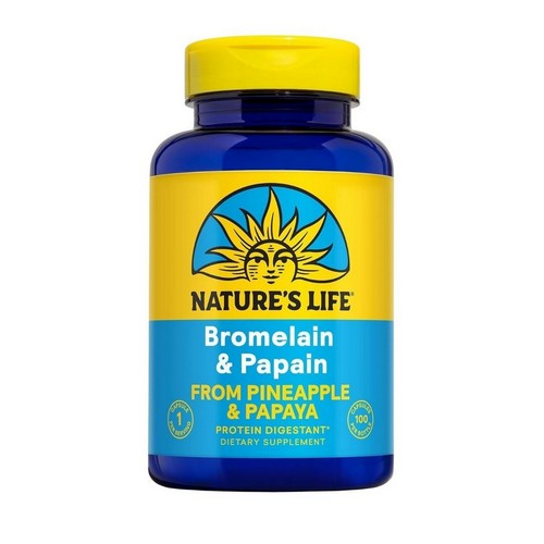 Nature's Life, Bromelain And Papain, 250/250 mg, 100 Veg Caps