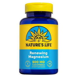 Nature's Life, Renewing Magnesium, 500 Mg, 100 Veg Caps
